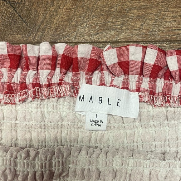 NWT Anthropologie “MABLE” Gingham Print 2 Piece Set Size Large - Picture 4 of 8